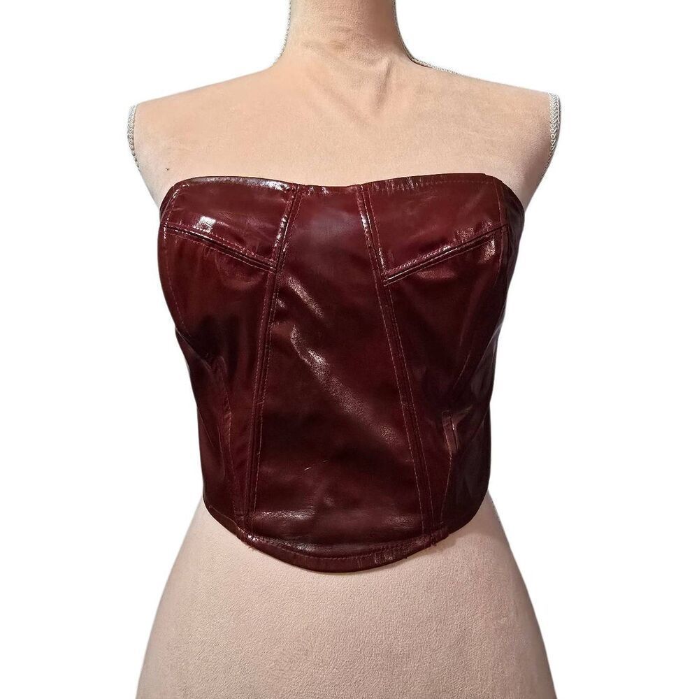 Vintage Lip Service Vinyl PVC Bustier Top